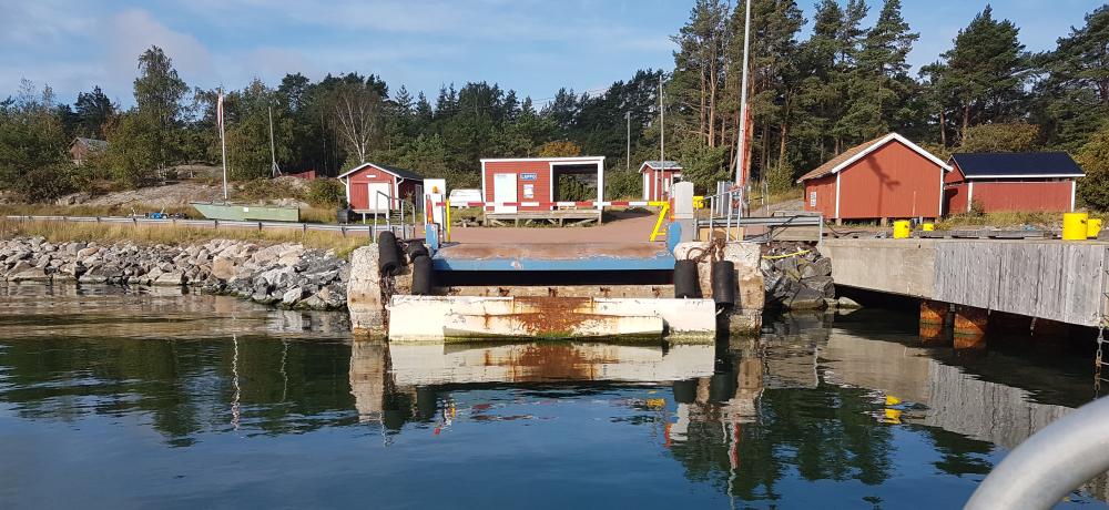 Vy över Lappos hamn